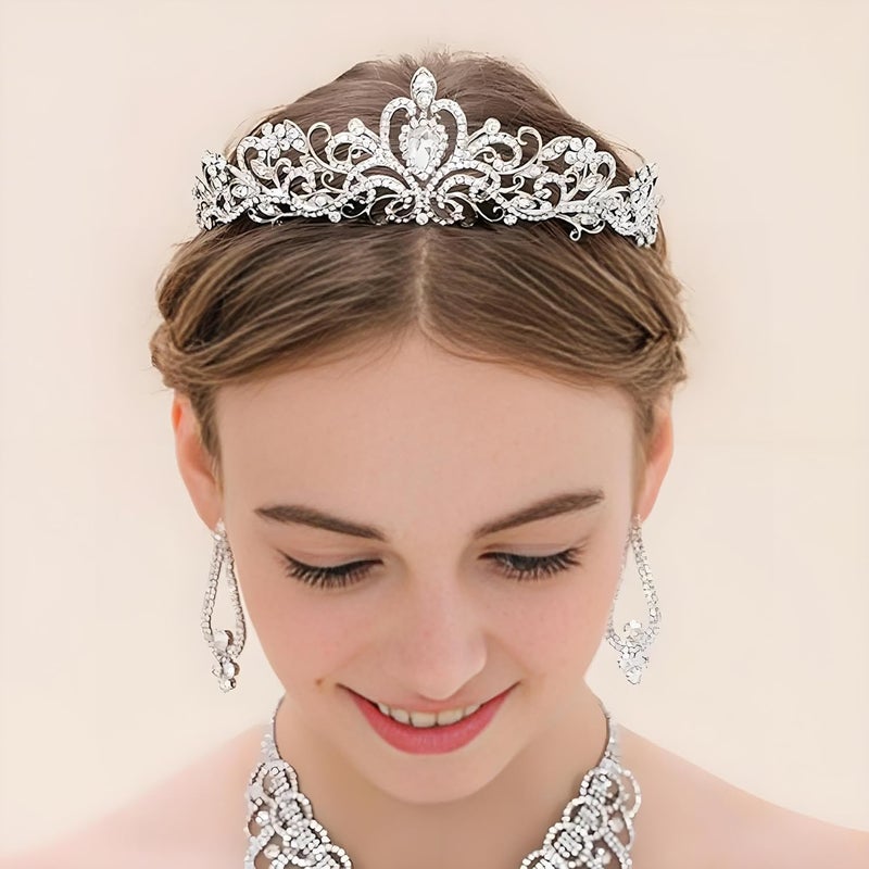 AXX Princess Crown for Women, Crystal Queen Tiaras for Girls Bridal Hair Accessories Gifts for Birthday Wedding Prom, Bridal Party, Pageant, Halloween Christmas Costume - Image 4